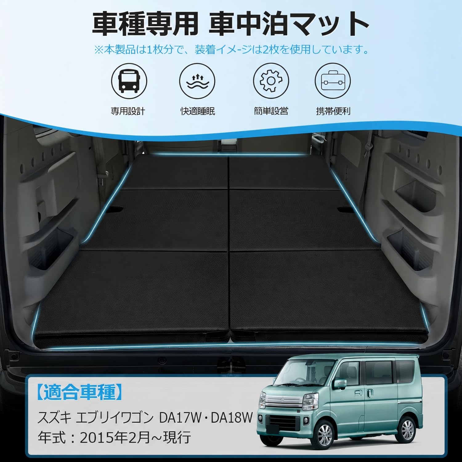 Amazon.co.jp: GIMUYA スズキ エブリイワゴン DA17W DA18W 車中泊